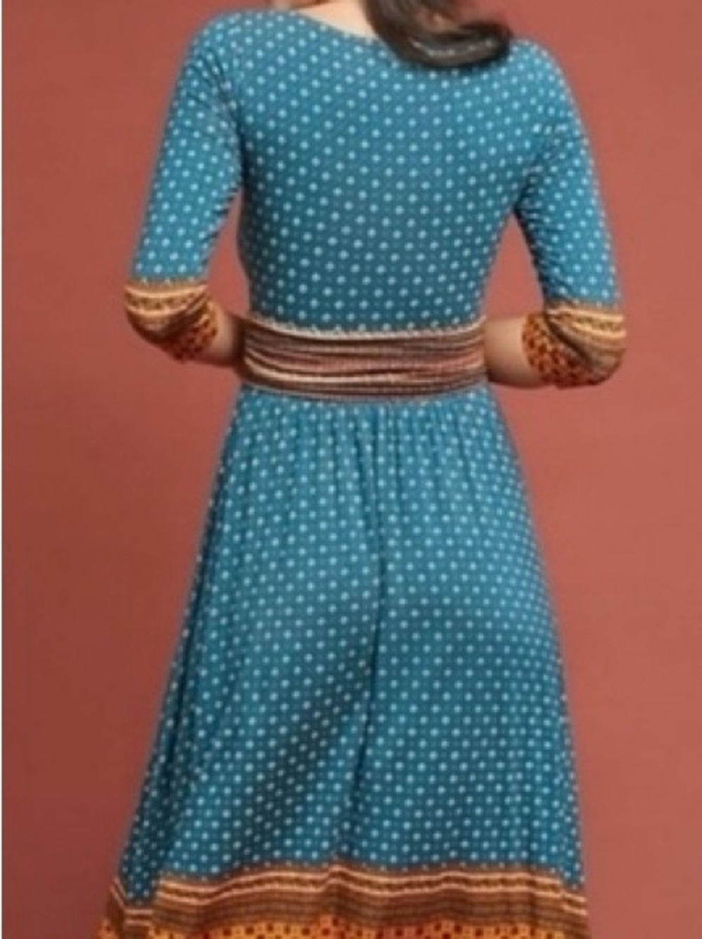 Maeve by Anthropologie "Beloved" Tie-Front Midi Dress - Size Small - NWOT - Picture 4 of 9